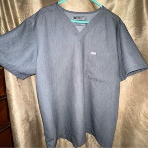Figs Gray Short Sleeve Tee Casual Comfort